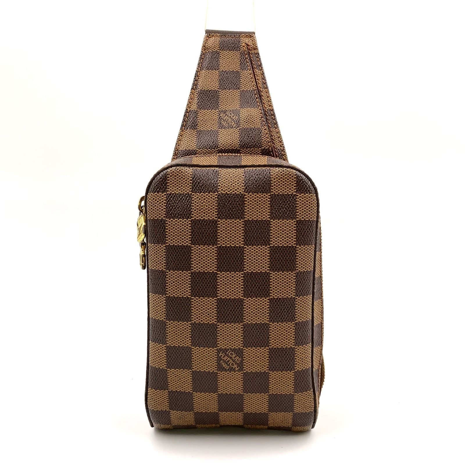 Louis Vuitton Damier Geronimos Brown Belt Bag Gold