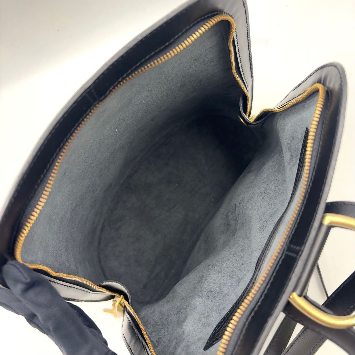 Louis Vuitton Gobelins Epi Noir Leather Black Backpack Gold — view 3