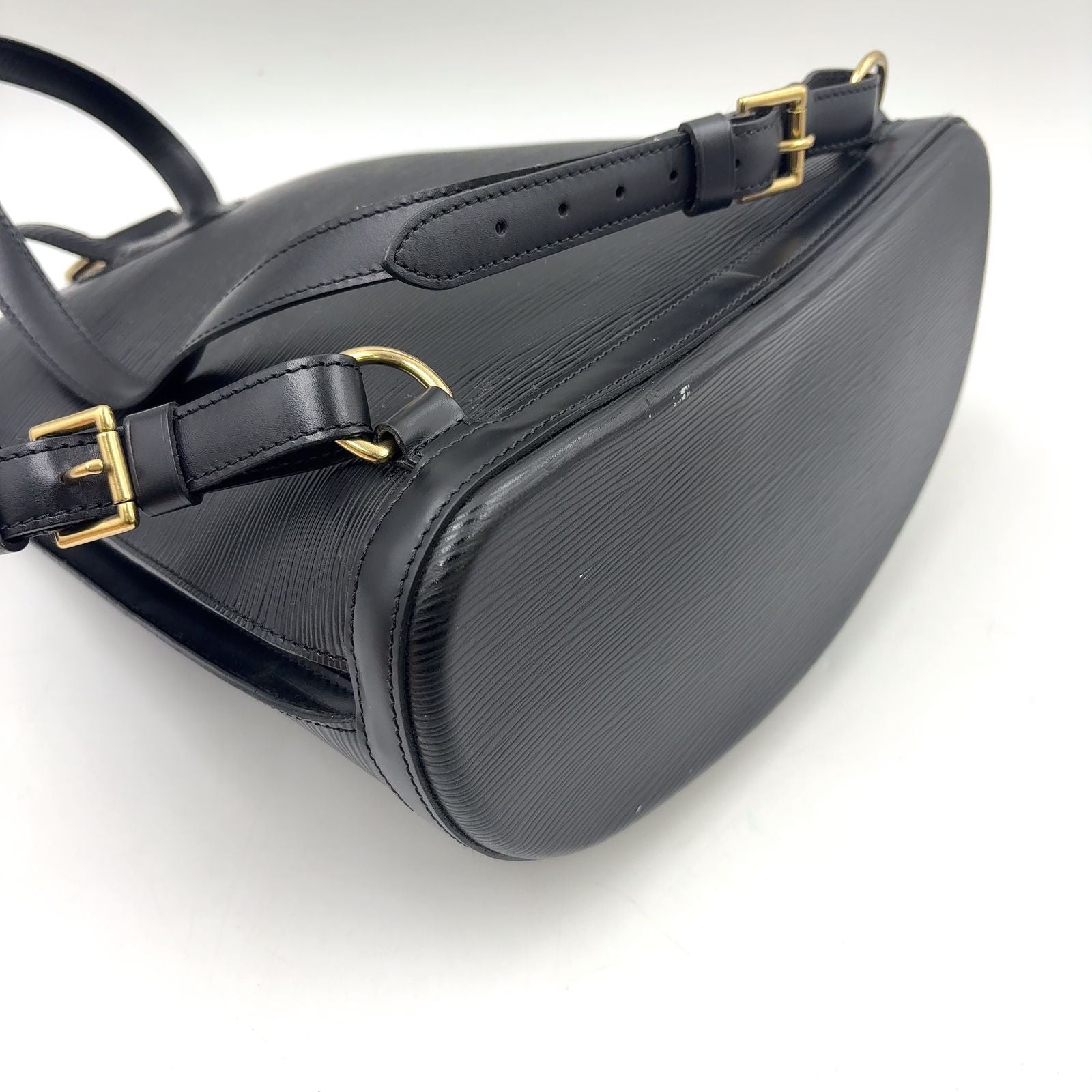 Louis Vuitton Gobelins Epi Noir Leather Black Backpack Gold — view 6