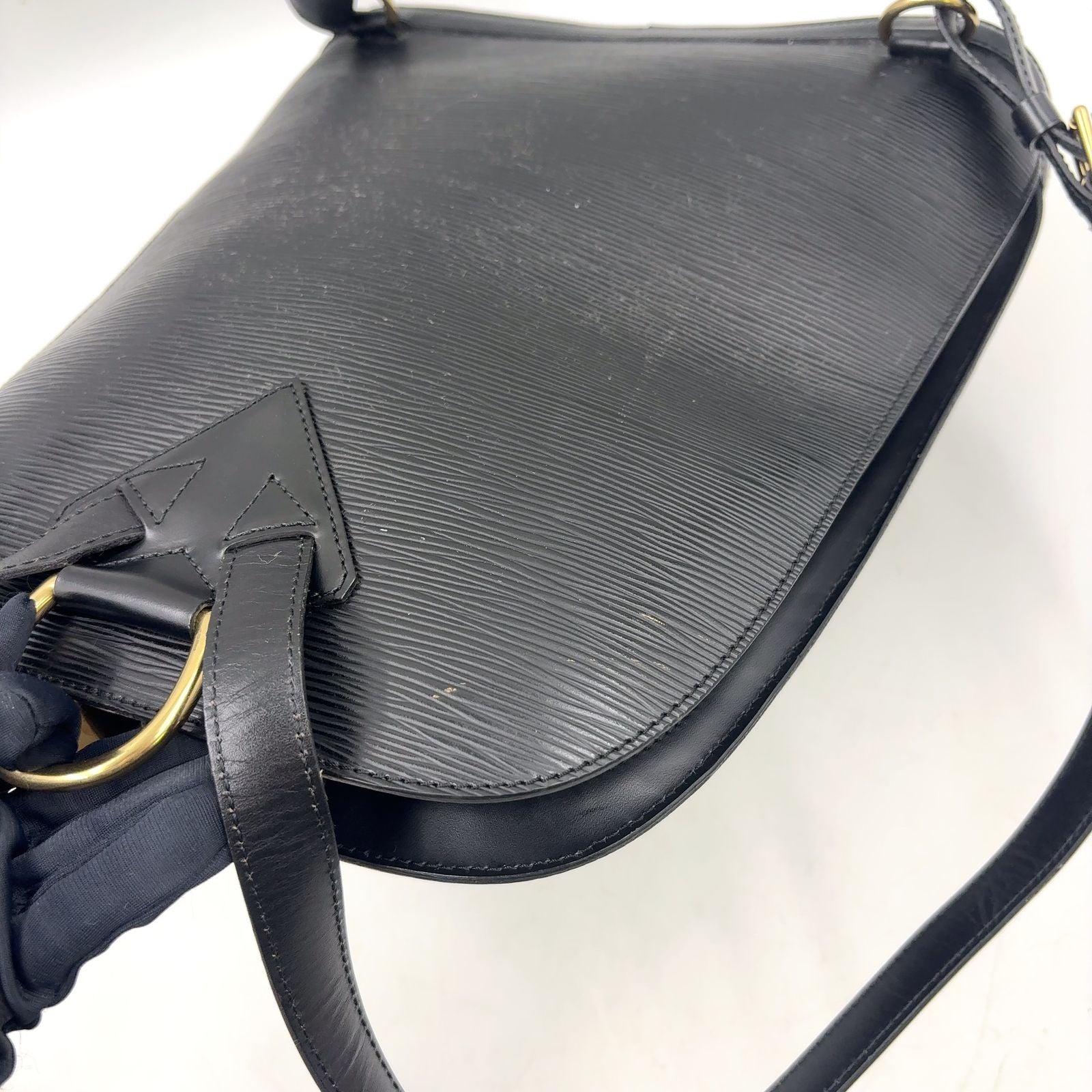 Louis Vuitton Gobelins Epi Noir Leather Black Backpack Gold — view 8