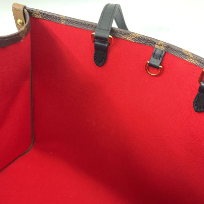 Louis Vuitton On The Go MM Monogram Giant Leather Brown Beige Tote Gold — view 9