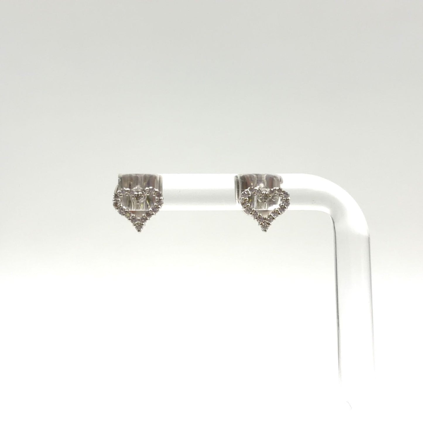 Tiffany & Co Sentimental Heart Extra Mini Diamond Platinum Earrings