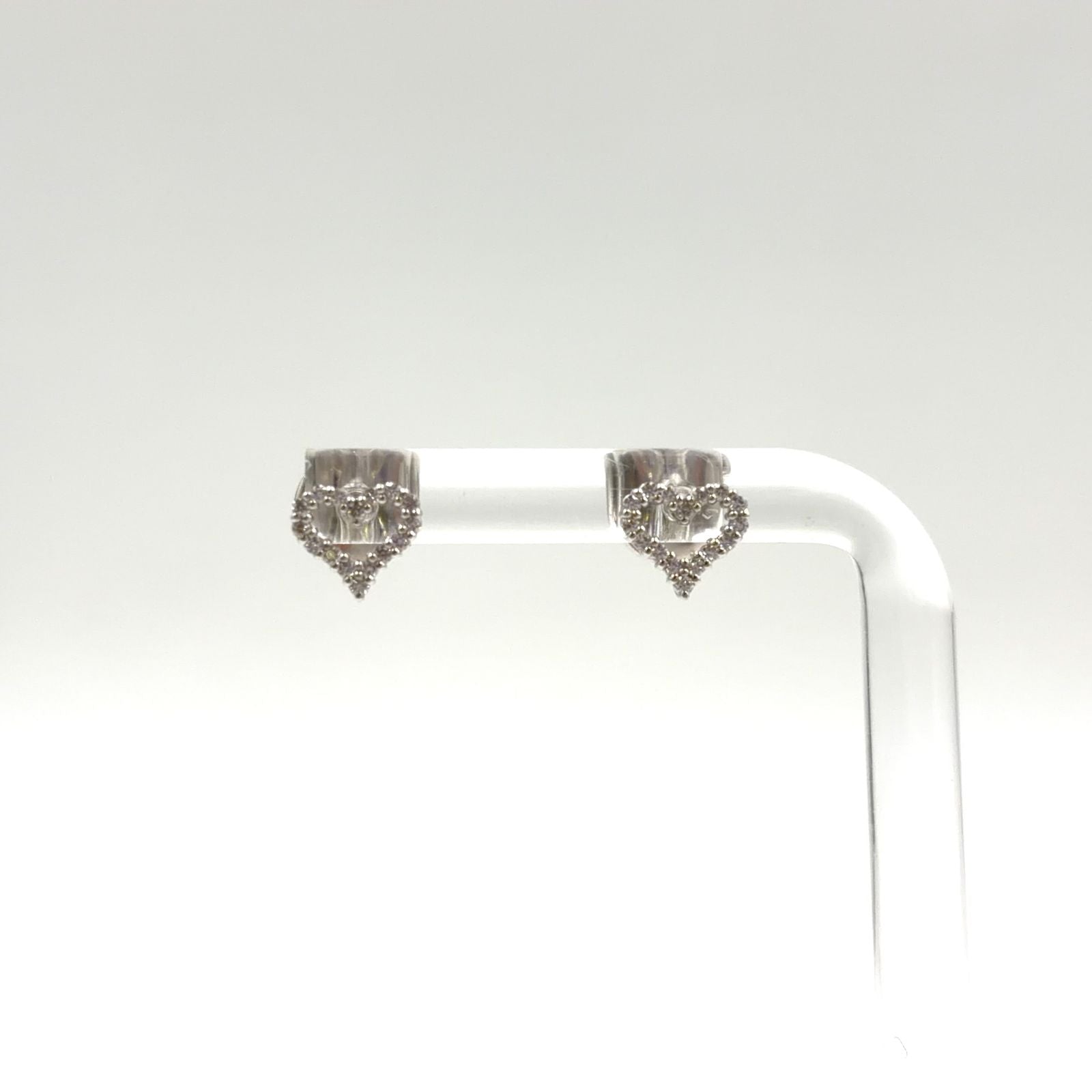 Tiffany & Co Sentimental Heart Extra Mini Diamond Platinum Earrings