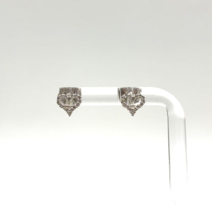 Tiffany & Co Sentimental Heart Extra Mini Diamond Platinum Earrings