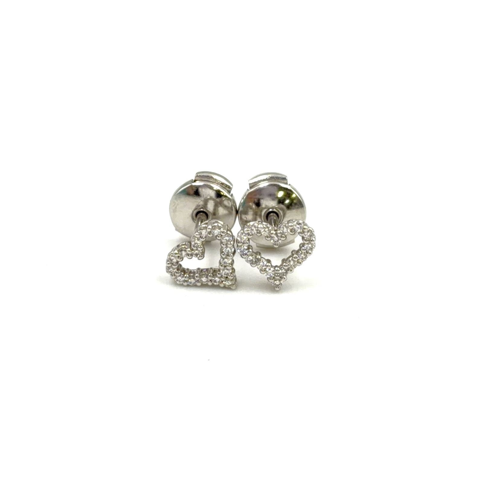 Tiffany & Co Sentimental Heart Extra Mini Diamond Platinum Earrings — view 5