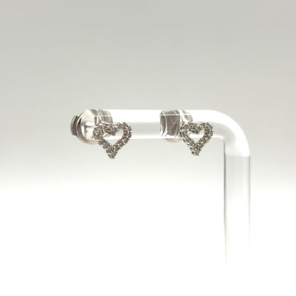 Tiffany & Co Sentimental Heart Extra Mini Diamond Platinum Earrings — view 2