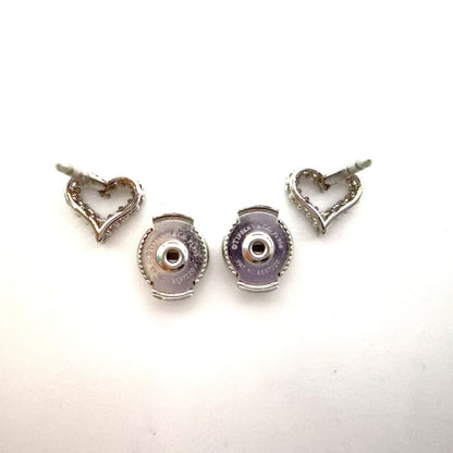 Tiffany & Co Sentimental Heart Extra Mini Diamond Platinum Earrings — view 4
