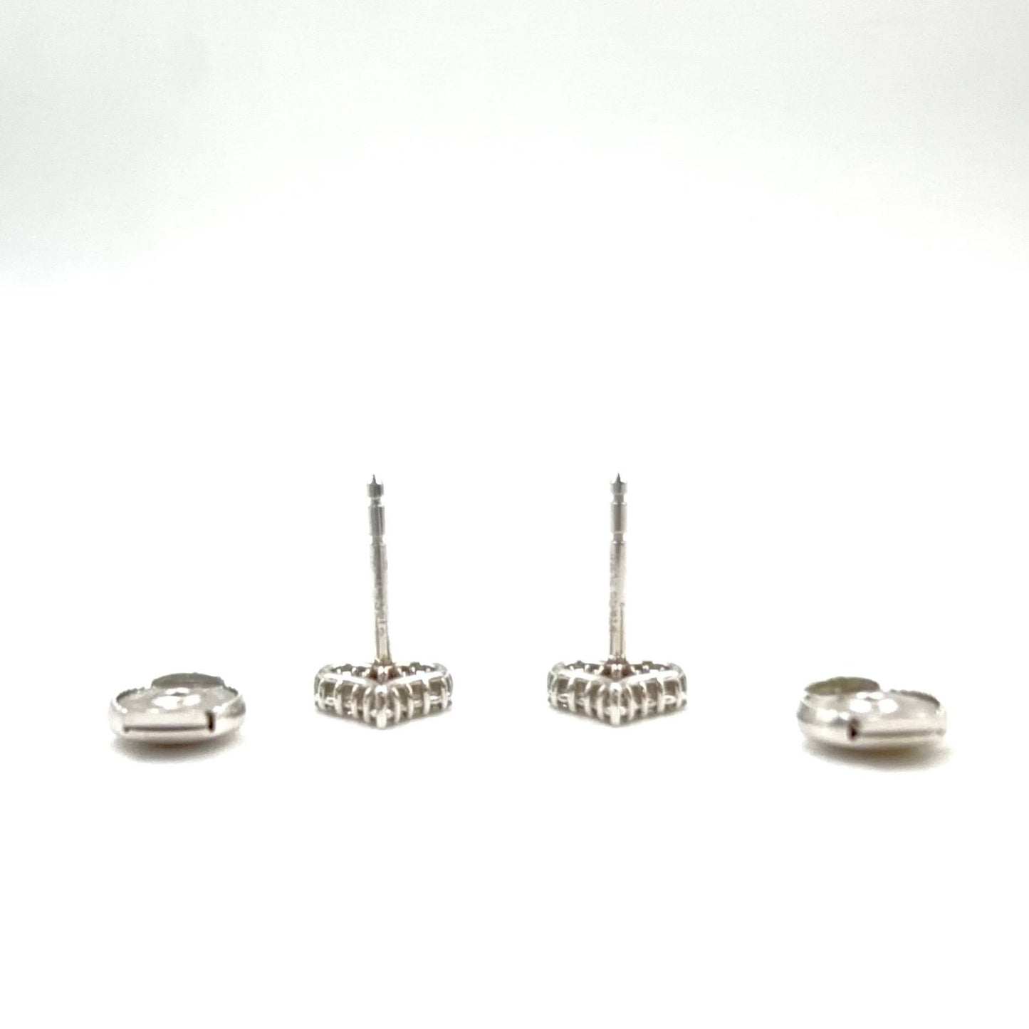 Tiffany & Co Sentimental Heart Extra Mini Diamond Platinum Earrings — view 6