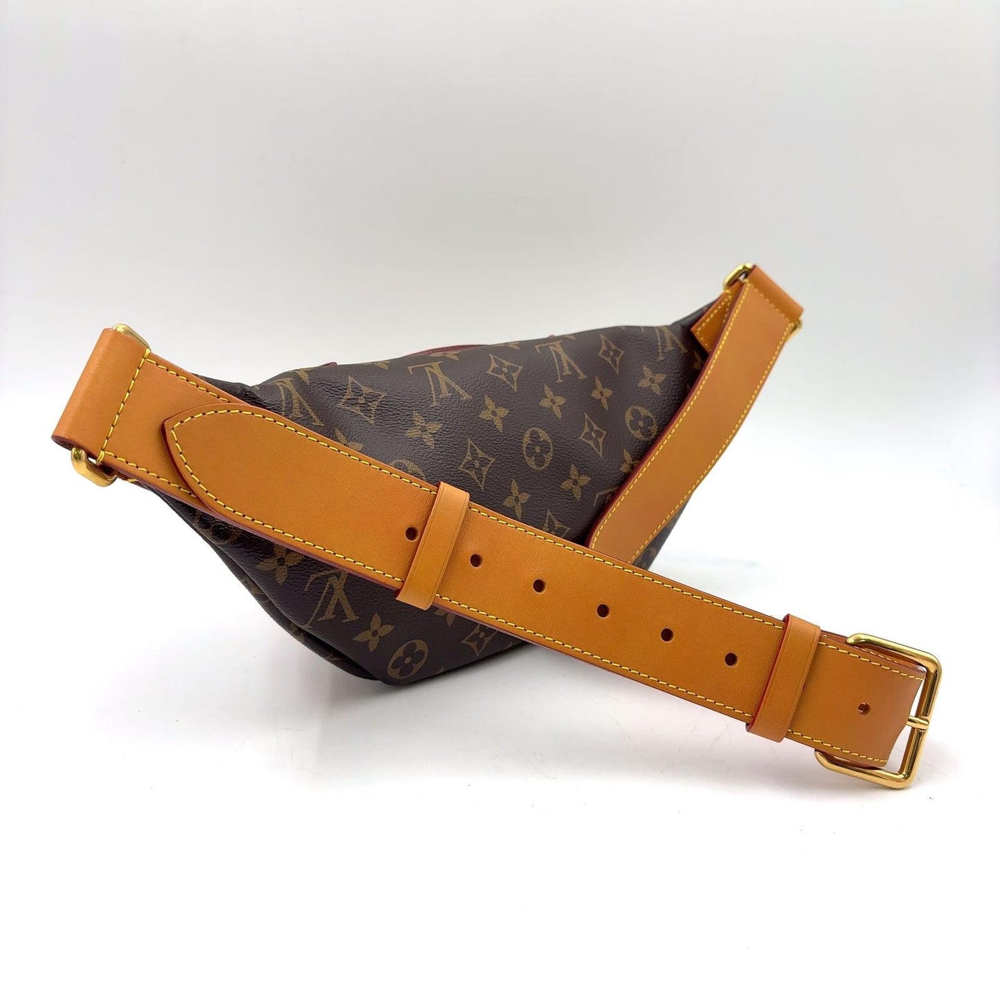 Louis Vuitton Rush Bum Bag Monogram Waist Leather Brown Light Gold — view 2