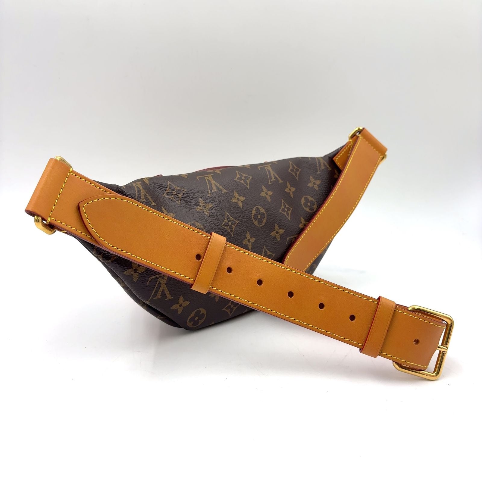 Louis Vuitton Rush Bum Bag Monogram Waist Leather Brown Light Gold — view 2