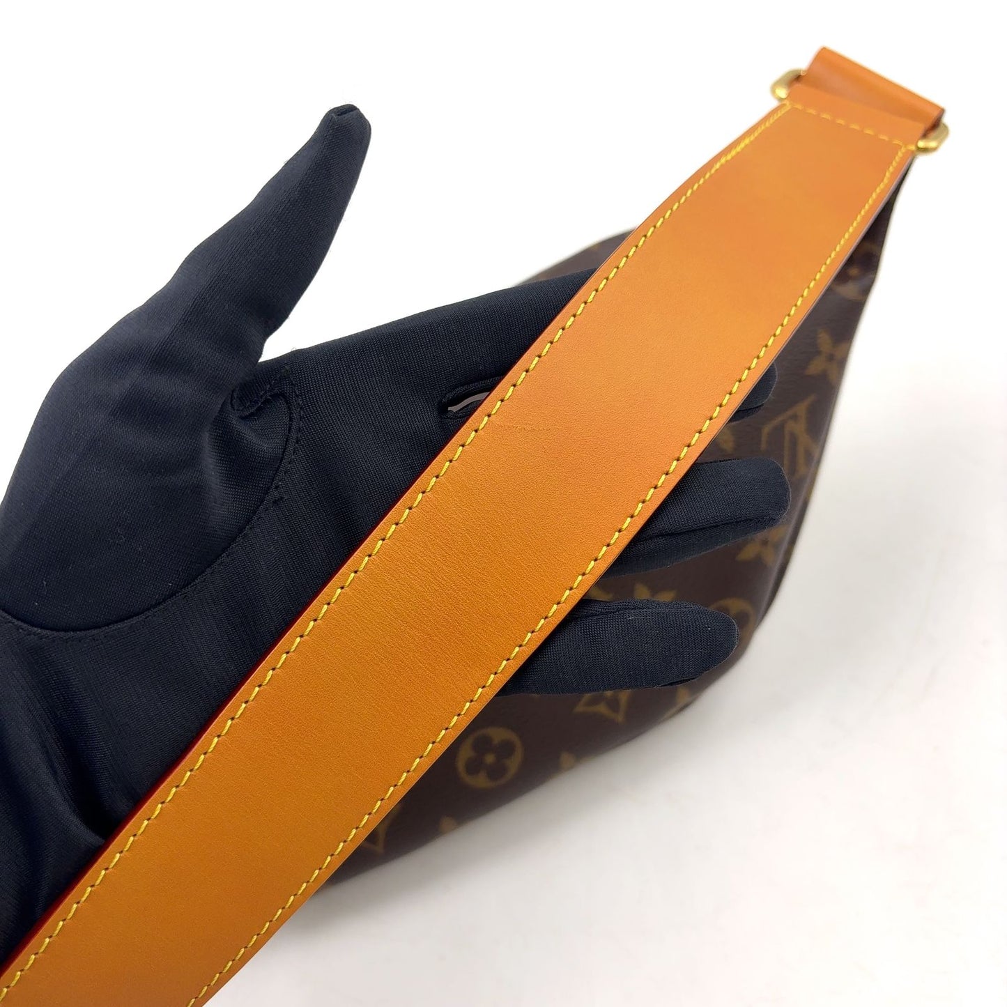 Louis Vuitton Rush Bum Bag Monogram Waist Leather Brown Light Gold — view 6