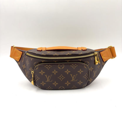 Louis Vuitton Rush Bum Bag Monogram Waist Leather Brown Light Gold