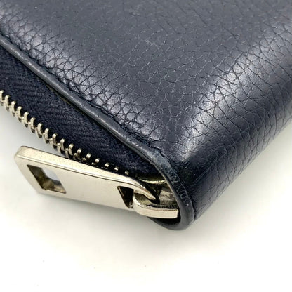 Gucci Zip Around Leather Black Wallet Silver — view 7