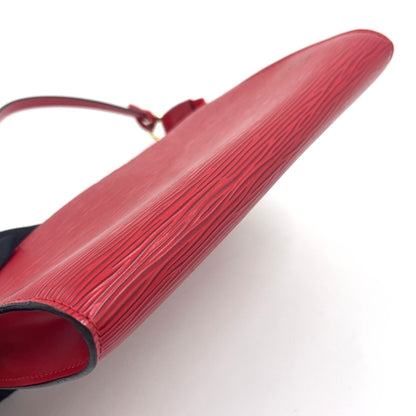 Louis Vuitton Pochette Accessoire Epi Castilian Red Leather Handbag Gold — view 8