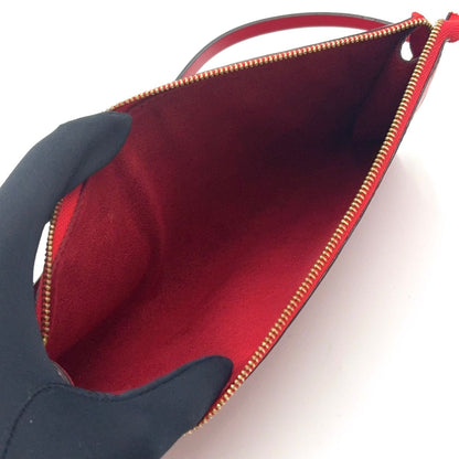 Louis Vuitton Pochette Accessoire Epi Castilian Red Leather Handbag Gold — view 4