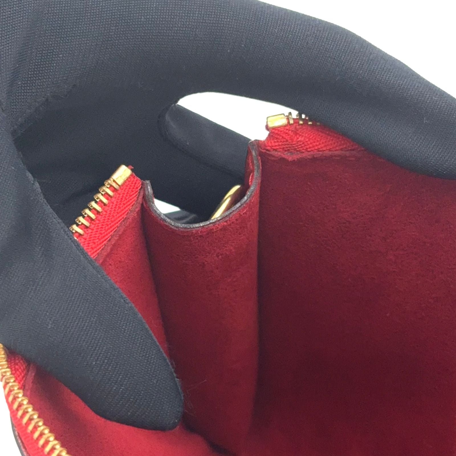 Louis Vuitton Pochette Accessoire Epi Castilian Red Leather Handbag Gold — view 9