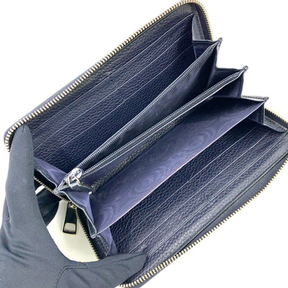 Gucci Zip Around Leather Black Wallet Silver — view 5