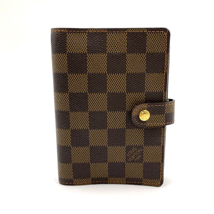 Louis Vuitton Agenda PM Damier Brown Notebook Cover Gold