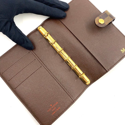 Louis Vuitton Agenda PM Damier Brown Notebook Cover Gold — view 4