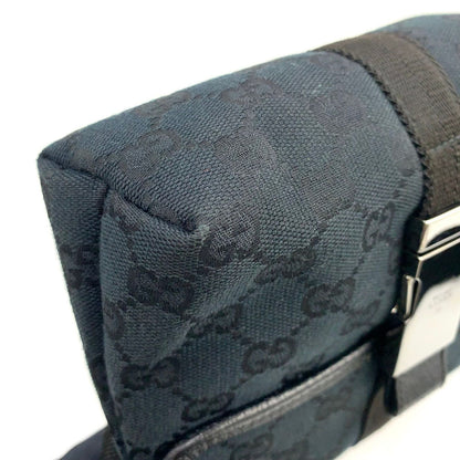 Gucci GG Canvas Black Belt Bag Silver — view 7