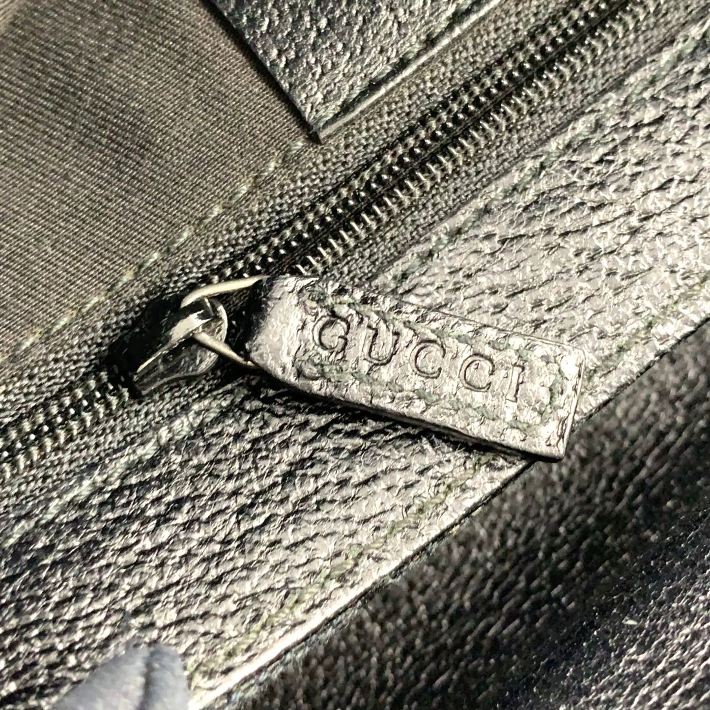 Gucci GG Canvas Black Belt Bag Silver — view 6