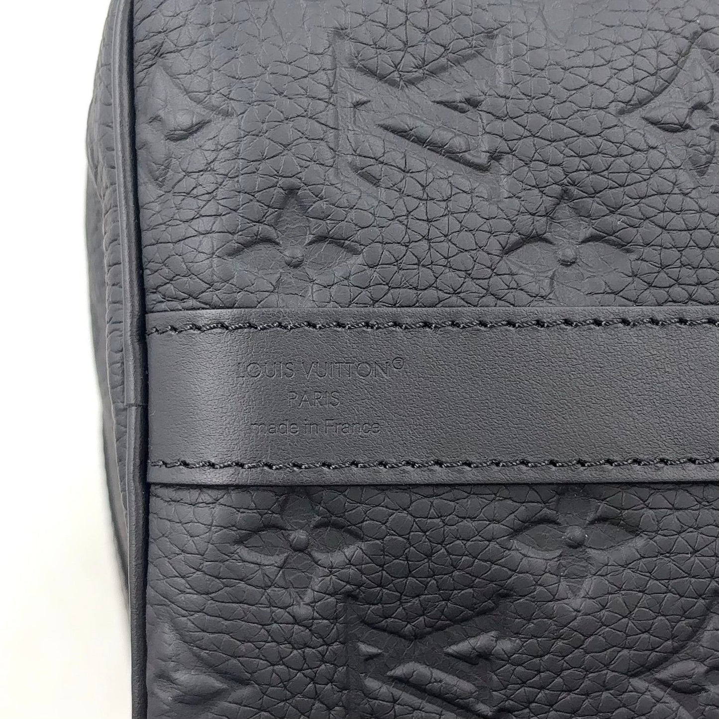 Louis Vuitton Keepall Bandouliere 35 2-Way Shoulder Initials Leather Black — view 4