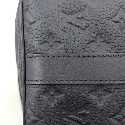 Louis Vuitton Keepall Bandouliere 35 2-Way Shoulder Initials Leather Black — view 4