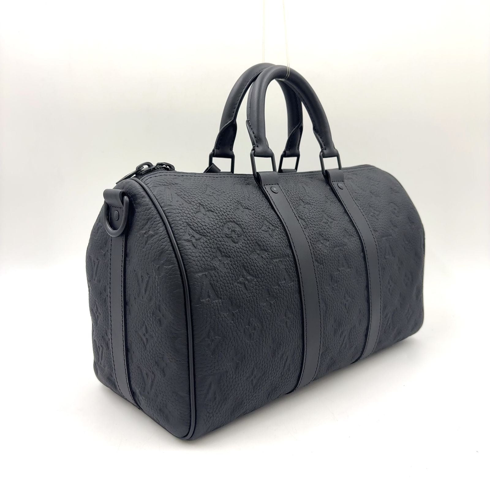 Louis Vuitton Keepall Bandouliere 35 2-Way Shoulder Initials Leather Black — view 2
