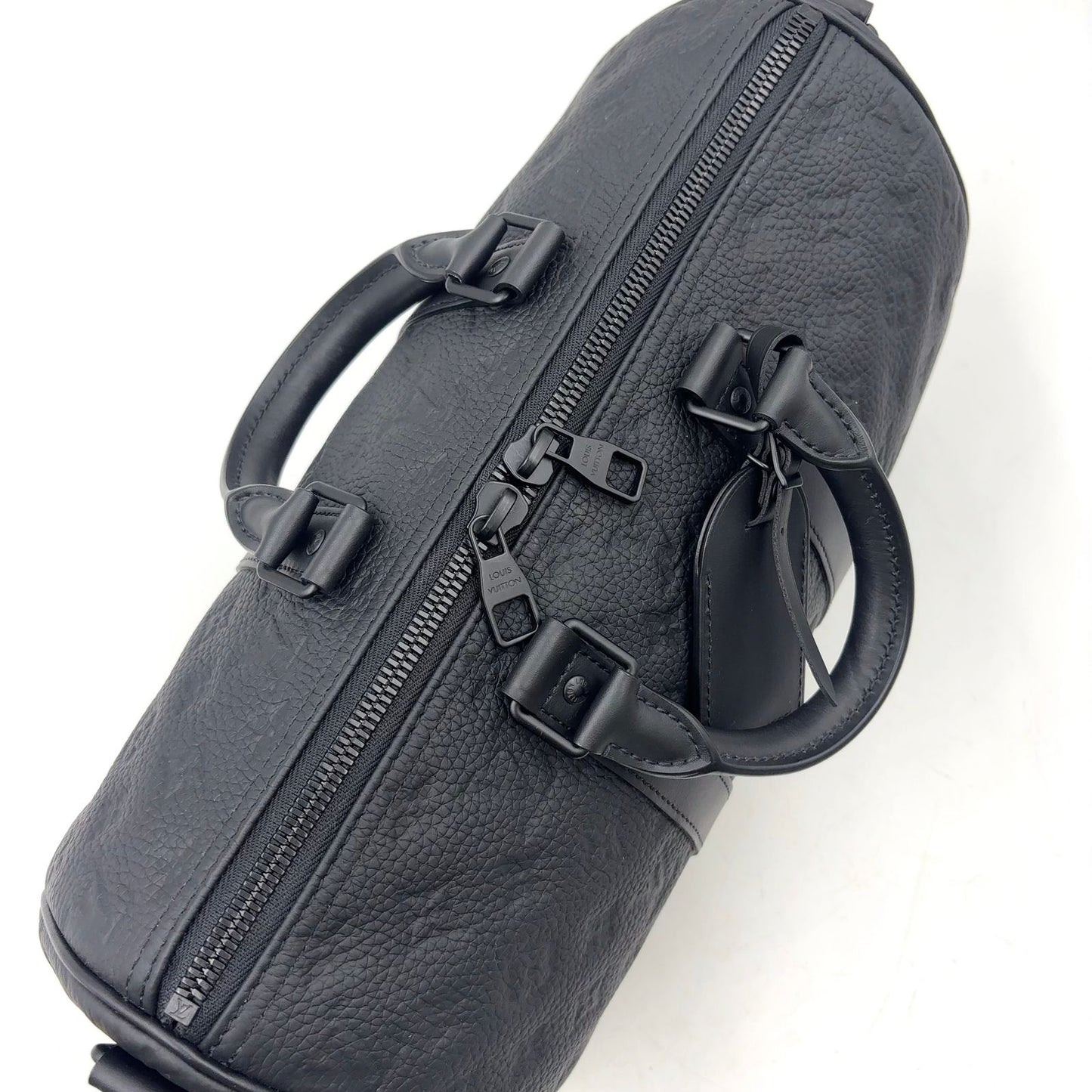 Louis Vuitton Keepall Bandouliere 35 2-Way Shoulder Initials Leather Black — view 6