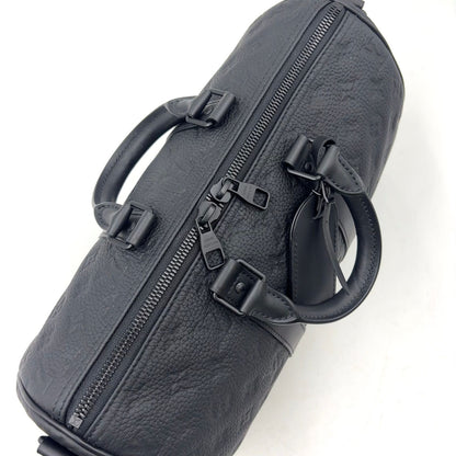 Louis Vuitton Keepall Bandouliere 35 2-Way Shoulder Initials Leather Black — view 6