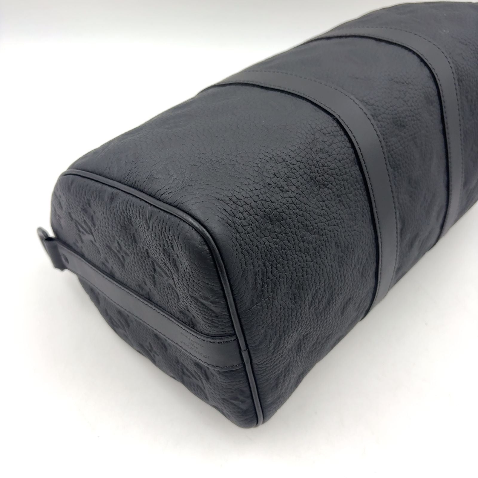 Louis Vuitton Keepall Bandouliere 35 2-Way Shoulder Initials Leather Black — view 8
