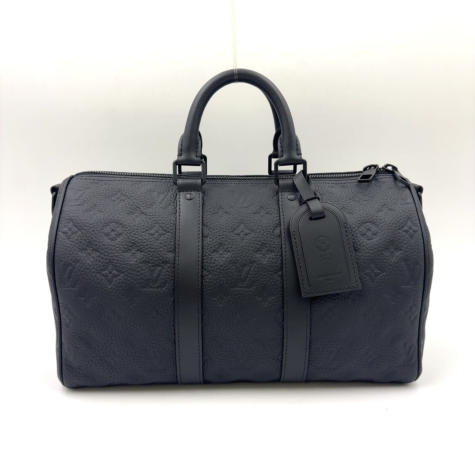 Louis Vuitton Keepall Bandouliere 35 2-Way Shoulder Initials Leather Black