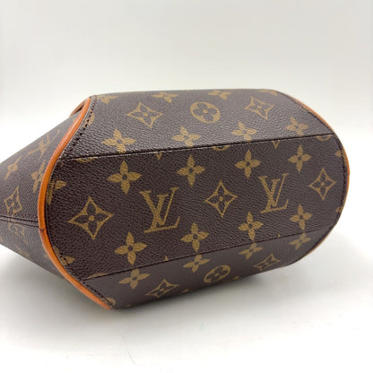 Louis Vuitton Ellipse PM Monogram Leather Brown Handbag Gold — view 9