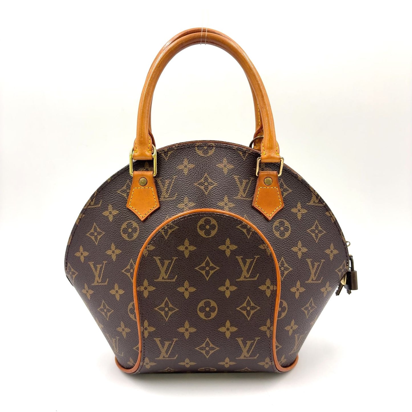 Louis Vuitton Ellipse PM Monogram Leather Brown Handbag Gold