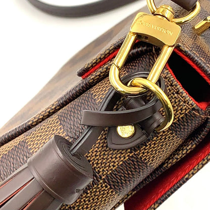 Louis Vuitton Croisette Damier Ebene 2-Way Shoulder Leather Brown Handbag Gold — view 9