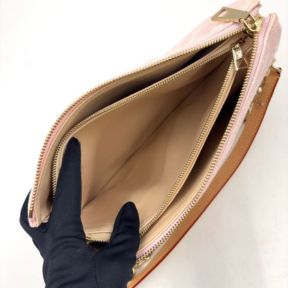 Louis Vuitton PM 2-Way Chain Cotton Pink Shoulder Bag Gold — view 3