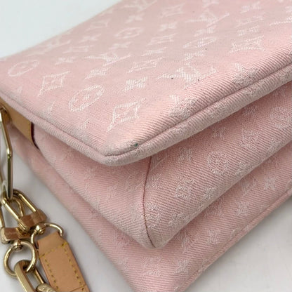 Louis Vuitton PM 2-Way Chain Cotton Pink Shoulder Bag Gold — view 7