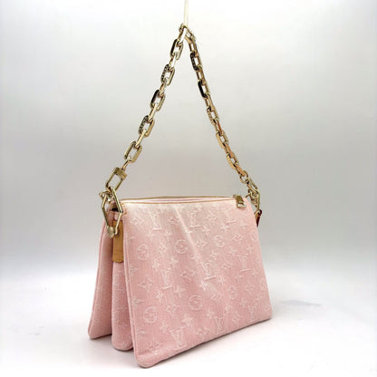 Louis Vuitton PM 2-Way Chain Cotton Pink Shoulder Bag Gold — view 2