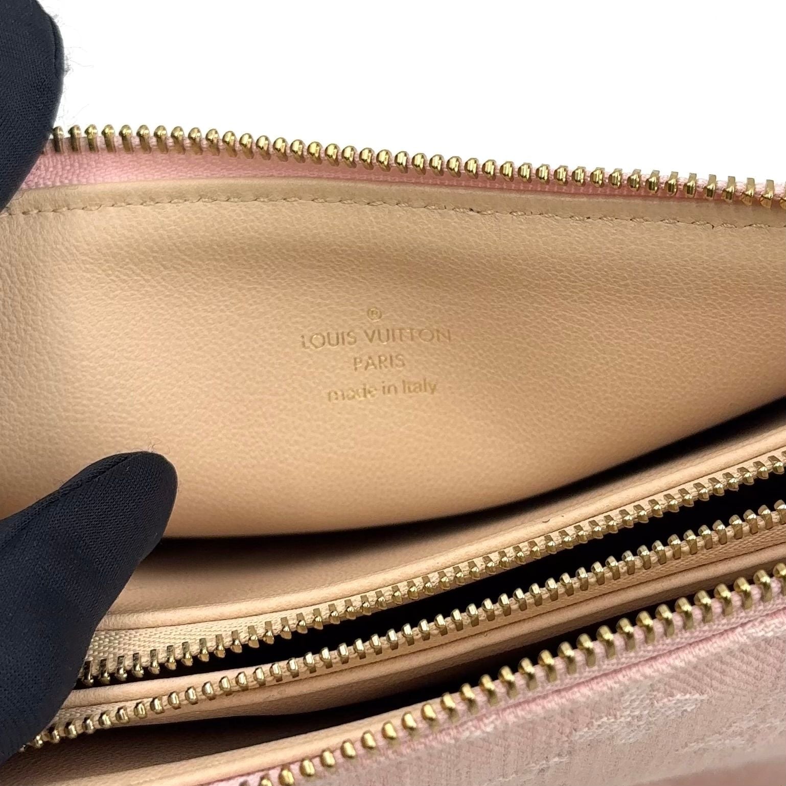 Louis Vuitton PM 2-Way Chain Cotton Pink Shoulder Bag Gold — view 4