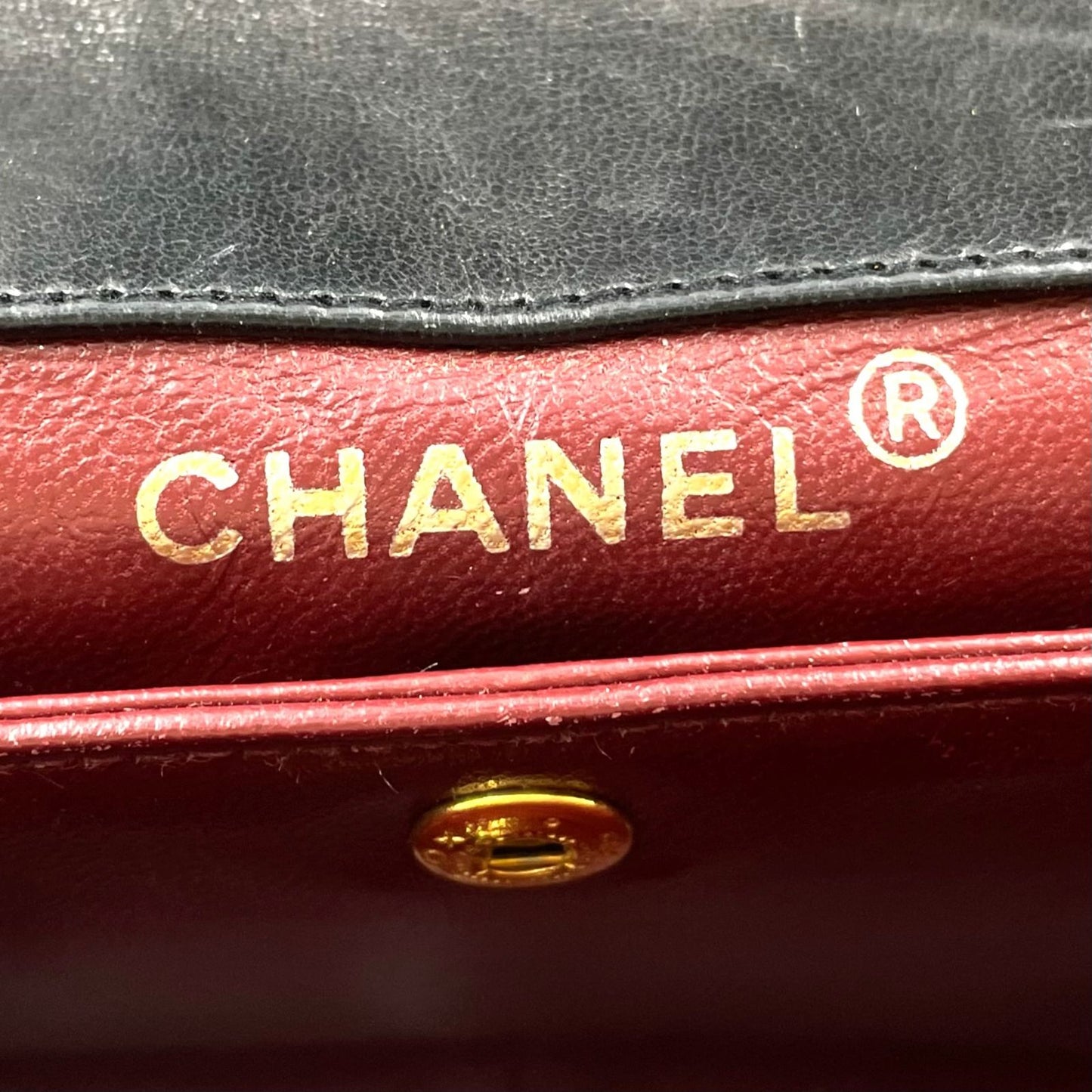 Chanel Quilted Single Flap Pouch Lambskin Black Chain Shoulder Bag Gold — view 4