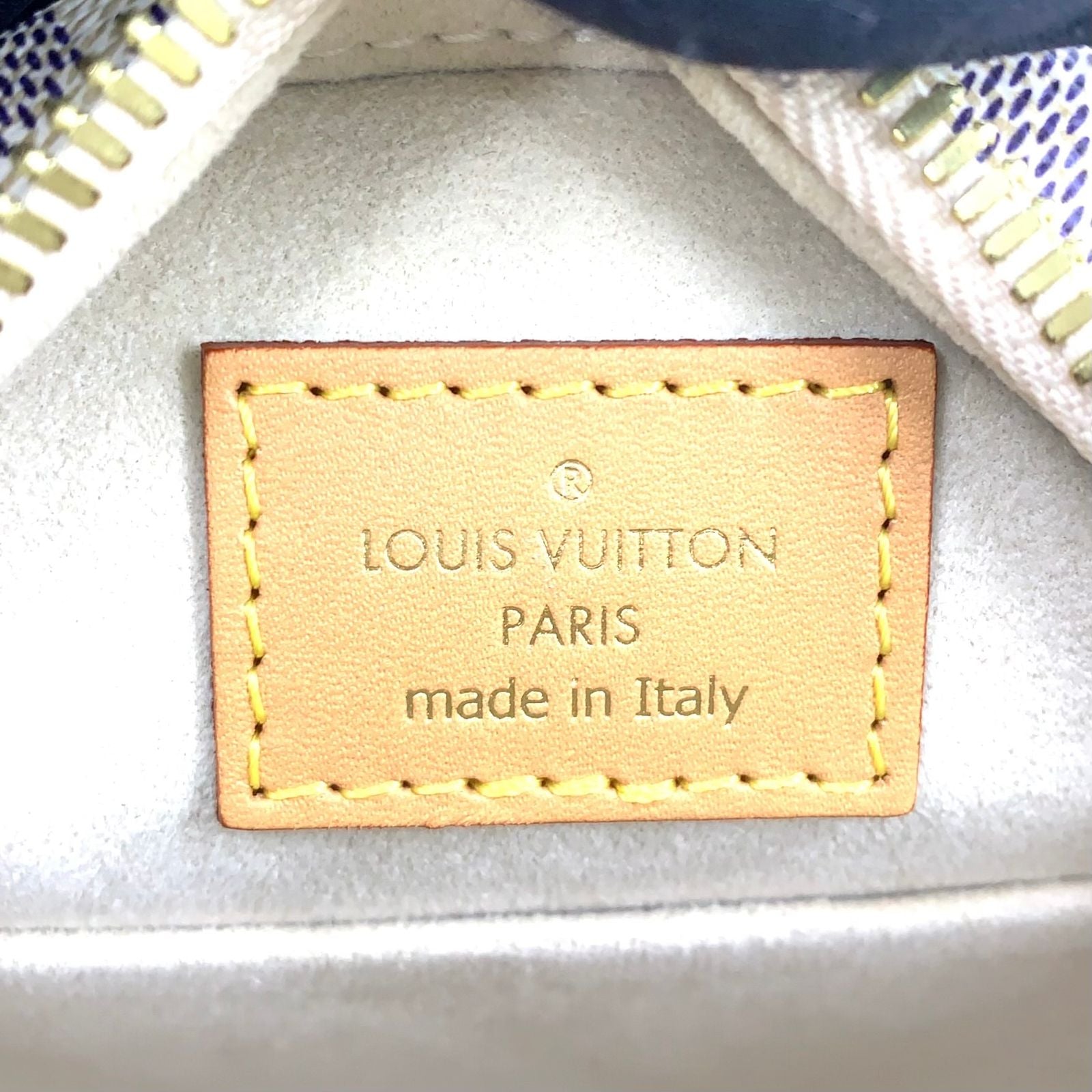 Louis Vuitton Chapeau Speule PM Damier Azur Canvas White Shoulder Bag Gold — view 3