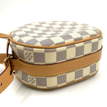 Louis Vuitton Chapeau Speule PM Damier Azur Canvas White Shoulder Bag Gold — view 7