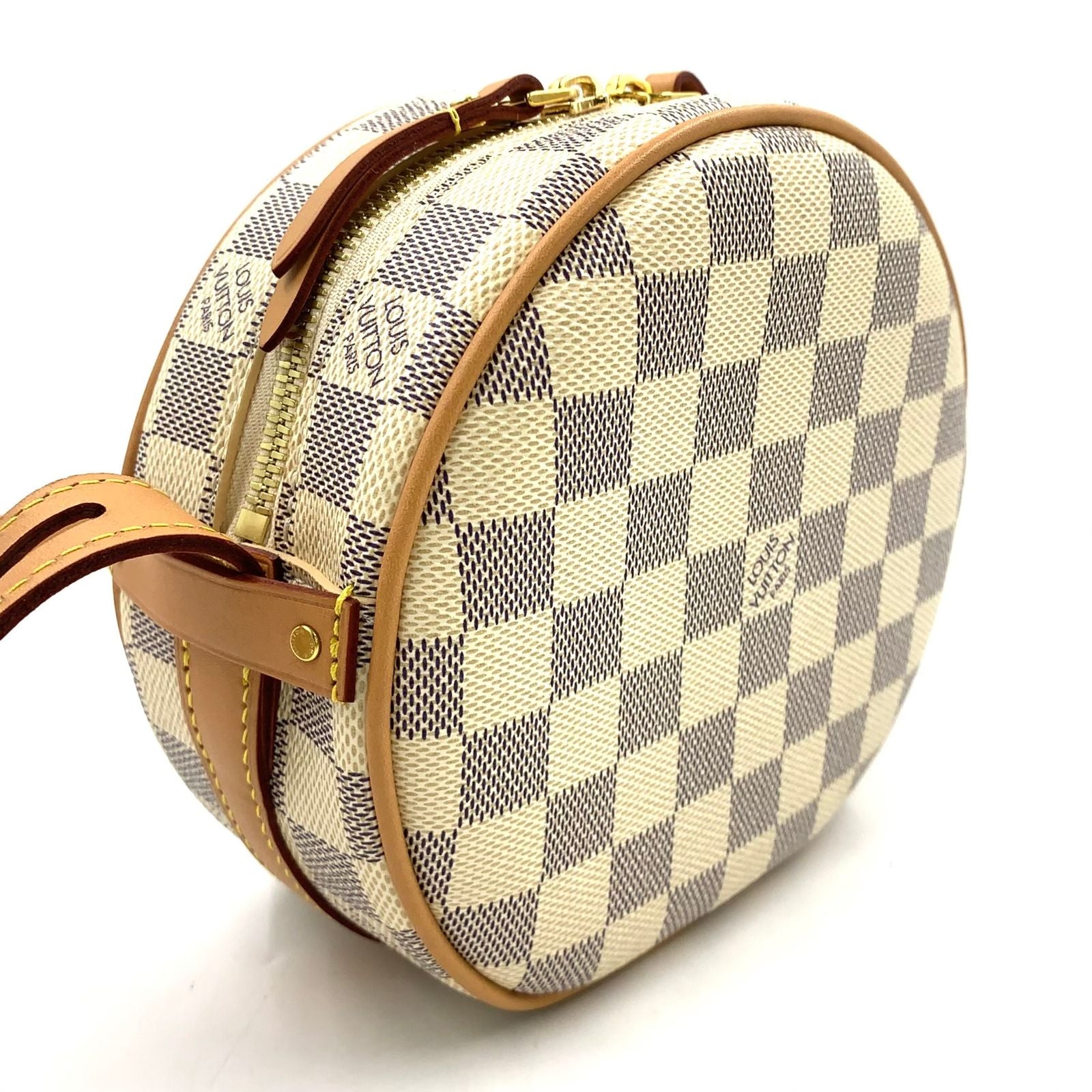 Louis Vuitton Chapeau Speule PM Damier Azur Canvas White Shoulder Bag Gold — view 2