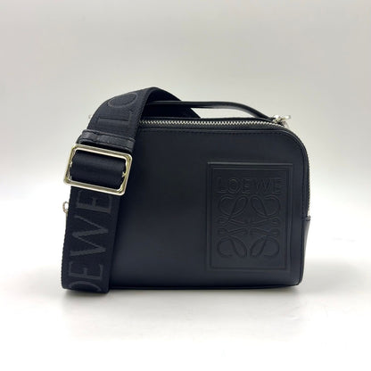 Loewe Anagram Crossbody Leather Black Mini Shoulder Bag Silver
