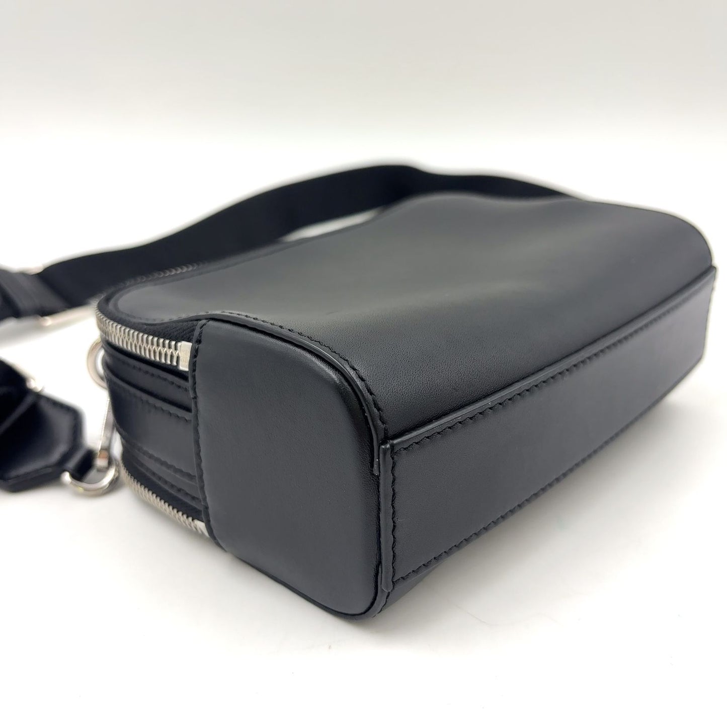 Loewe Anagram Crossbody Leather Black Mini Shoulder Bag Silver — view 7