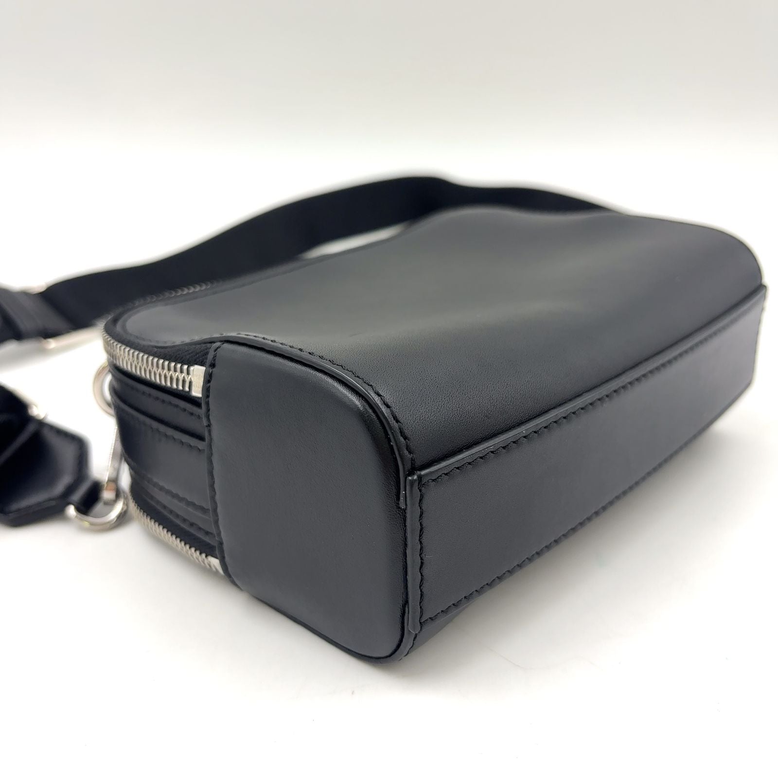 Loewe Anagram Crossbody Leather Black Mini Shoulder Bag Silver — view 7