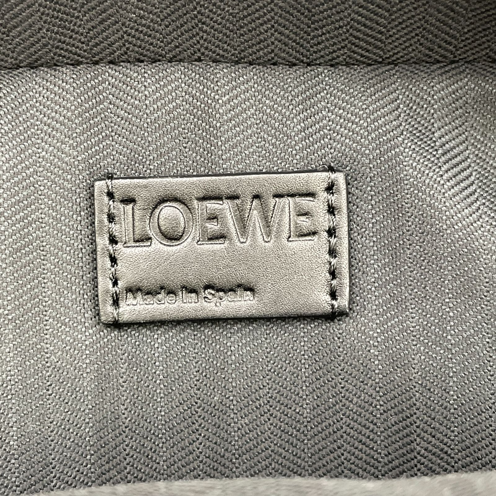 Loewe Anagram Crossbody Leather Black Mini Shoulder Bag Silver — view 4