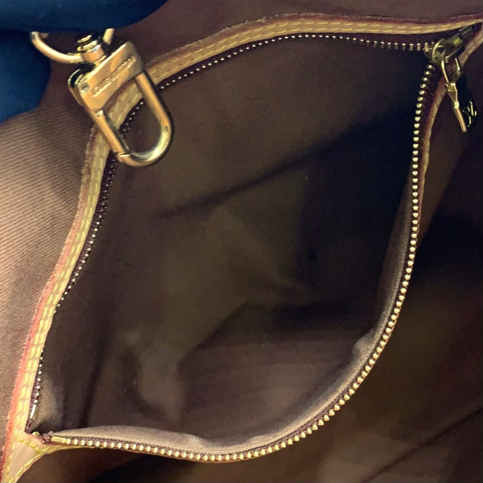 Louis Vuitton Batignolles Oriental Monogram Leather Brown Tote Gold — view 6