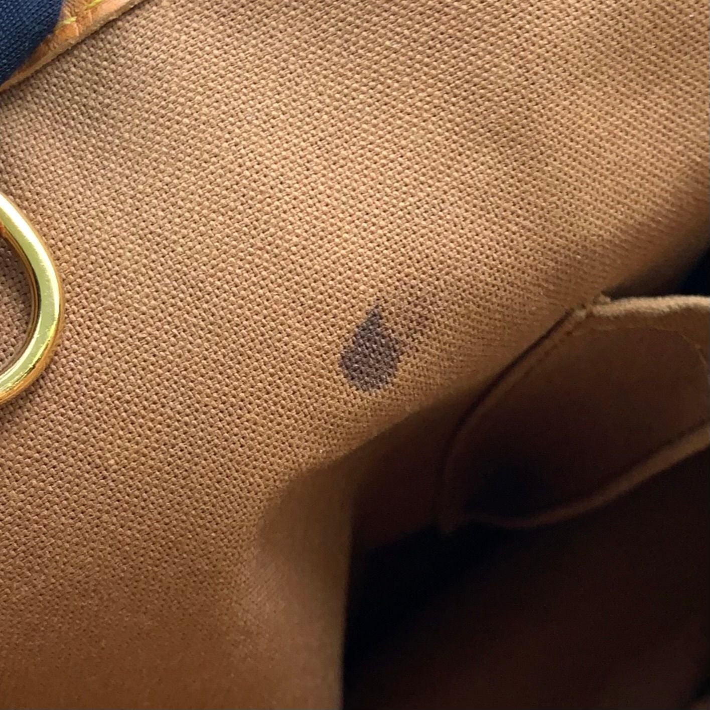 Louis Vuitton Batignolles Oriental Monogram Leather Brown Tote Gold — view 5