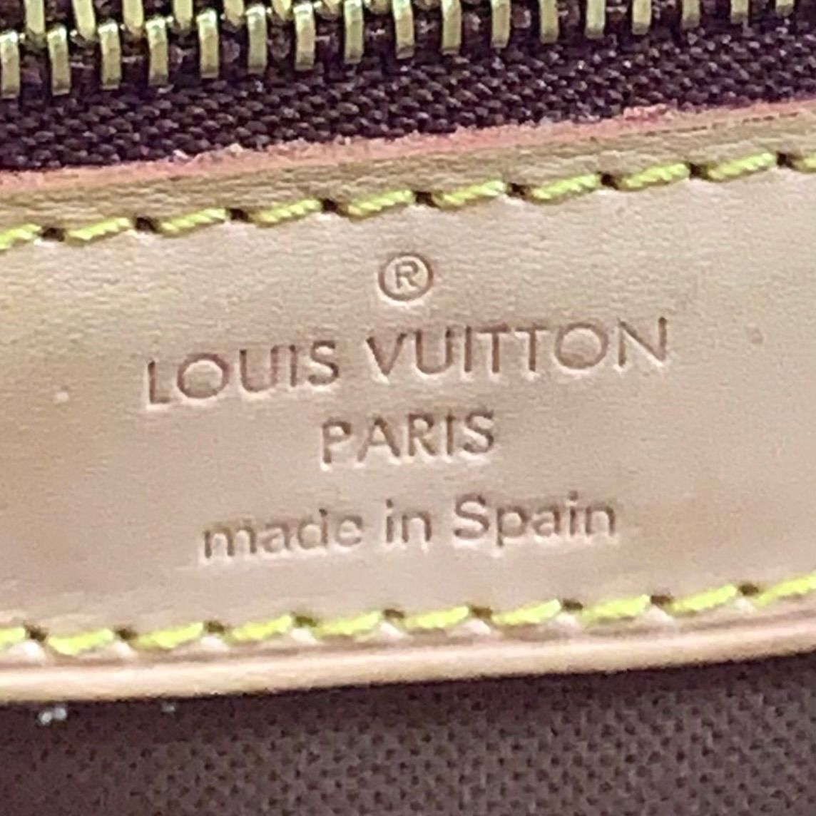 Louis Vuitton Batignolles Oriental Monogram Leather Brown Tote Gold — view 3